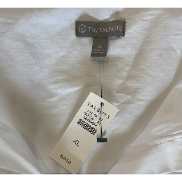NWT Talbots Blouse Button Front Sleeveless White Size Extra Large XL New - Picture 2 of 4